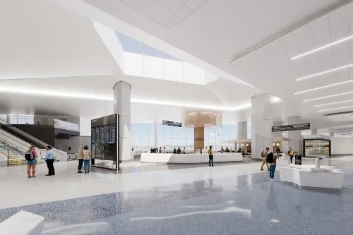 Rendering of the remodeled Terminal 3 West